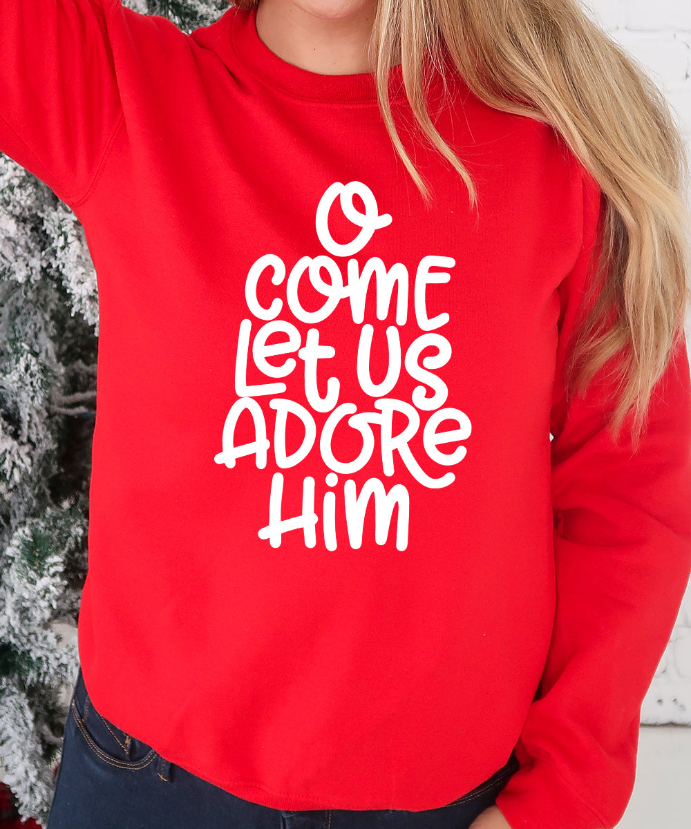 Let Us Adore Him Sweatshirt